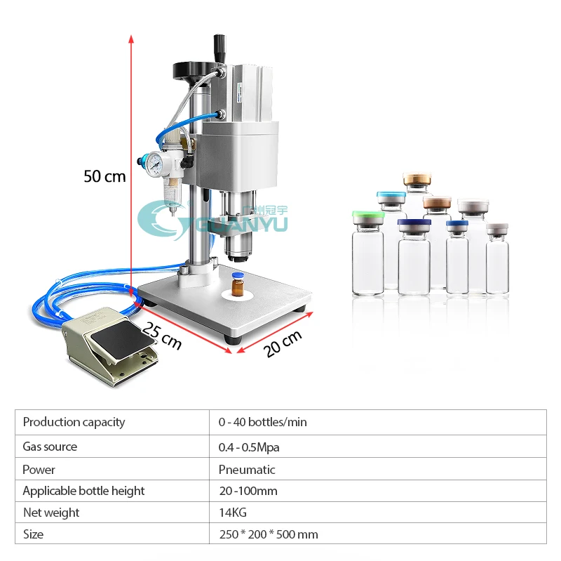 

Semi-automatic desktop sealing machine capping small sprayer small bottle glass bottle crimping machine