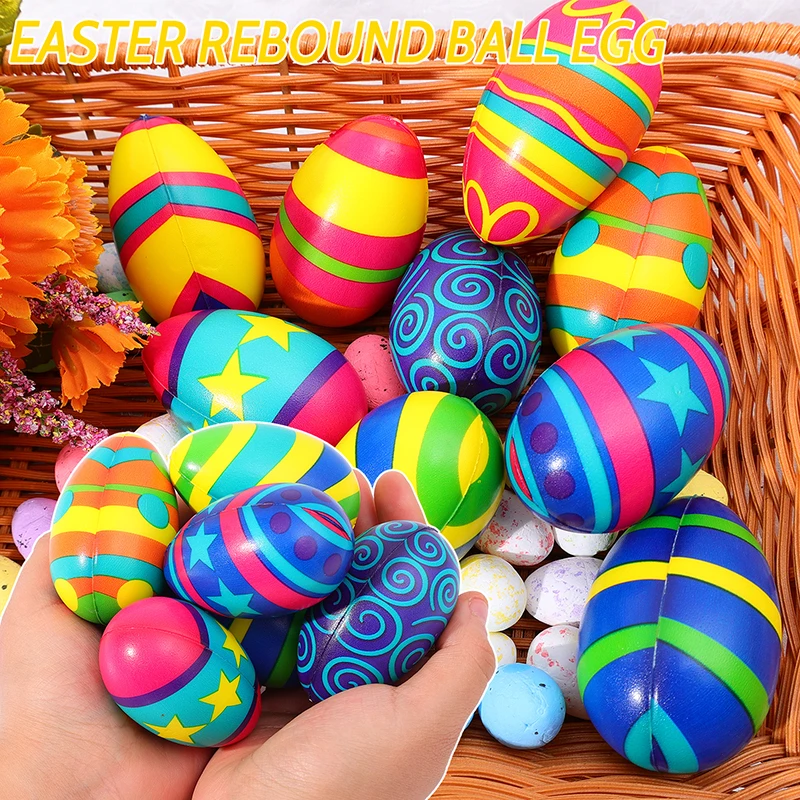 Hot Selling 6cm Easter PU Egg Pressure Ball Pinch Toy Children Adult Vent Slow Rebound Stress Relief Toy Foam Egg Pinch