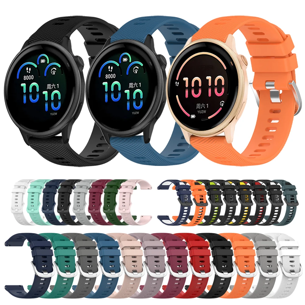 

Спортивный силиконовый ремешок 20 22 мм для Garmin Vivoactive 6 5/Forerunner 265 255 165 Ремешок для умных часов Garmin Venu 3 Браслет на запястье