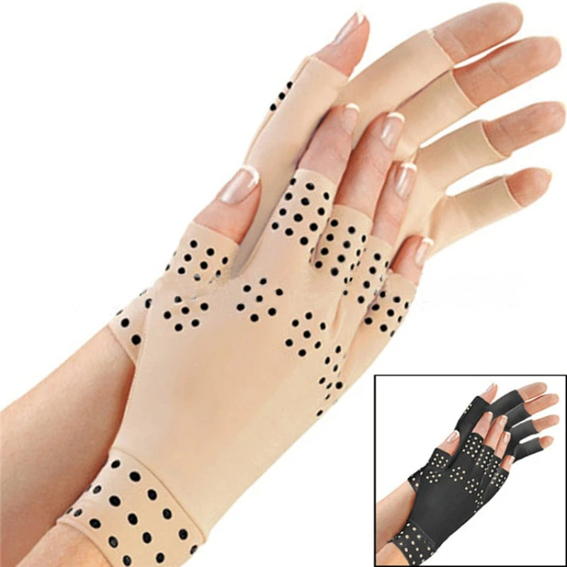 Magnetic Anti Arthritis Health Compression Therapy Gloves Rheumatoid Hand Pain Relief Hand Wrist Brace Corrector Hand Massager