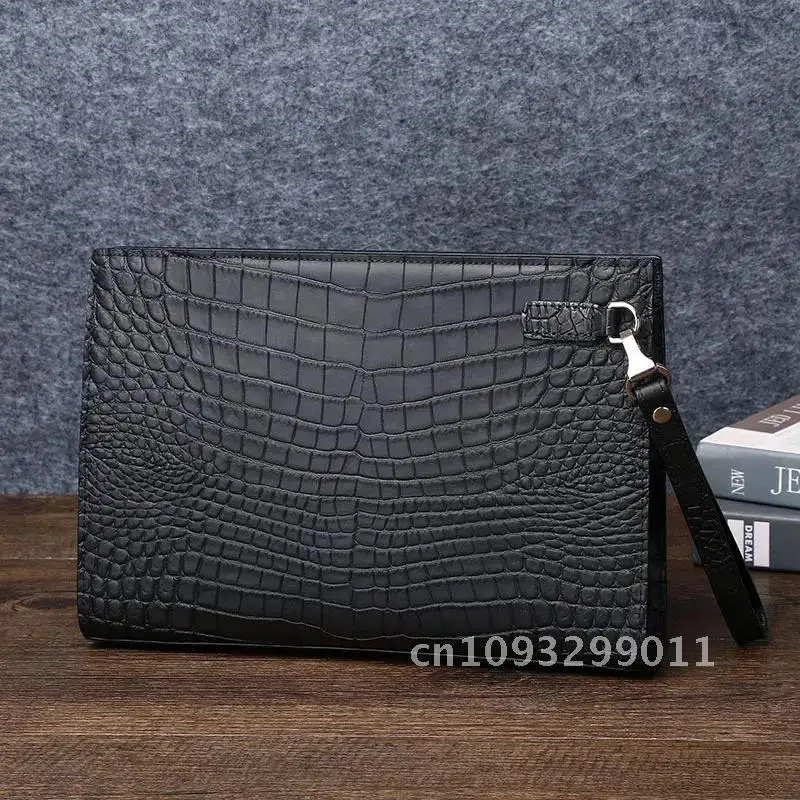 High Quality cowhide bag Men's Clutch bag genuine high-capacity leather leather bag