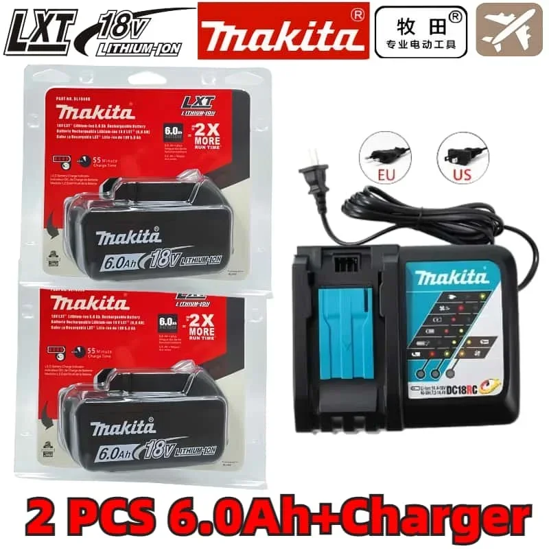 NEW 18650 Battery Original Makita 18V 6Ah battery suitable for DTD173 DTW190 BL1830B BL1815 DTD156D DF487 DHP485  power tool