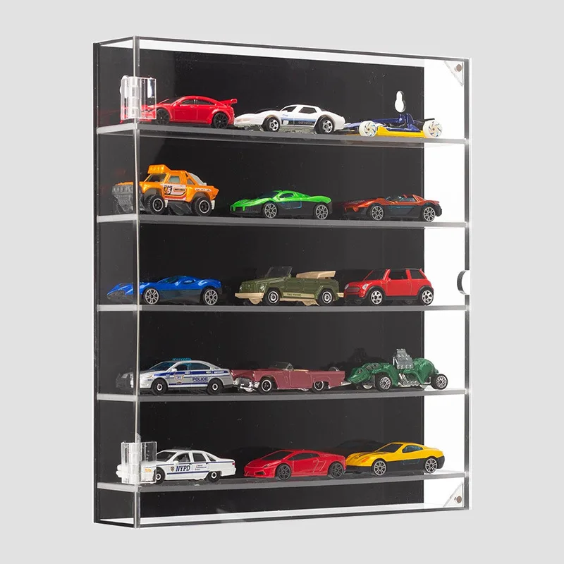 

Tiny Toy Cars Storage Box, Little Model Vehicle Acrylic Layered Display Frame, Wall-mountable Case For Tiny Dolls