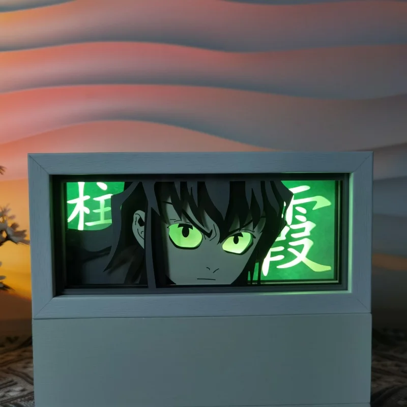 

Аниме-серия «Убийца демонов», вырезанный из бумаги, свет, атмосфера, красочный световой короб, украшение для комнаты, спальни, мультяшное украшение, ночник