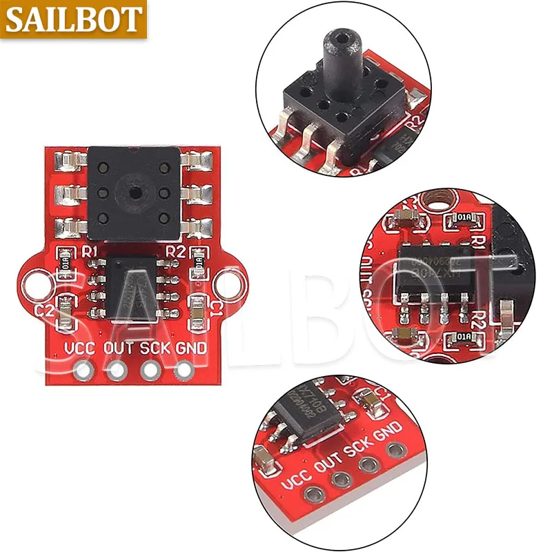 تيار مستمر 3.3 فولت 5 فولت 0-40KPa وحدة استشعار الضغط ربط 2.5 مللي متر لينة أنبوب الرقمية السائل وحدة تحكم في مستوى المياه مجلس لاردوينو