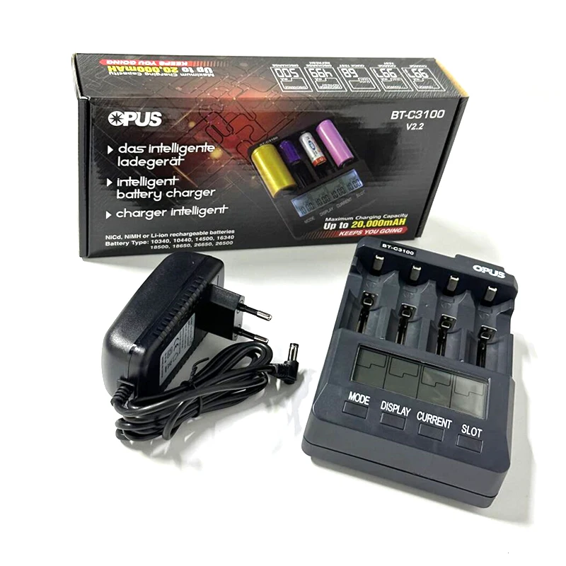 NEW OPUS BT-C3100 V2.2 Universal Four Slots LCD Screen Replenisher Smart Rechargeable Smart Battery Charger Accessories & Parts image 3