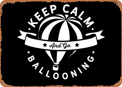 Dsydec Go Ballooning Vintage Look Metal Sign Art Prints Retro Gift