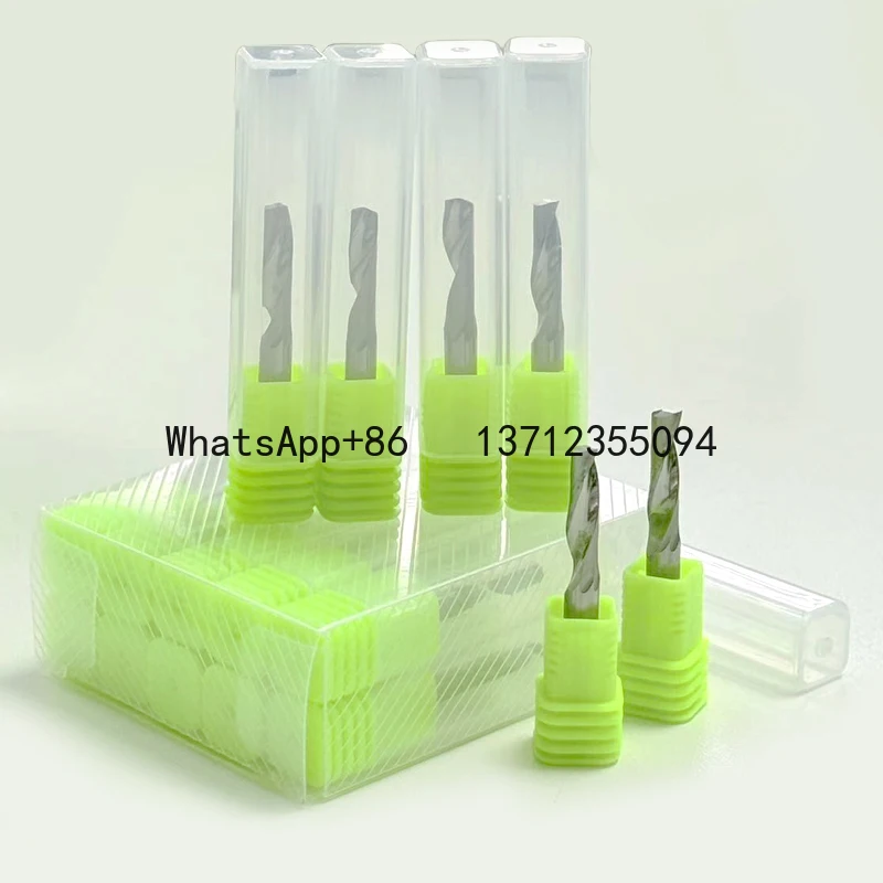 

1pc AAAAA 3.175 Shank Single Flute Spiral End Mill - CNC Aluminum Mill, 3D Engraving Carving Bit for ACM, Acrylic, Woodworking