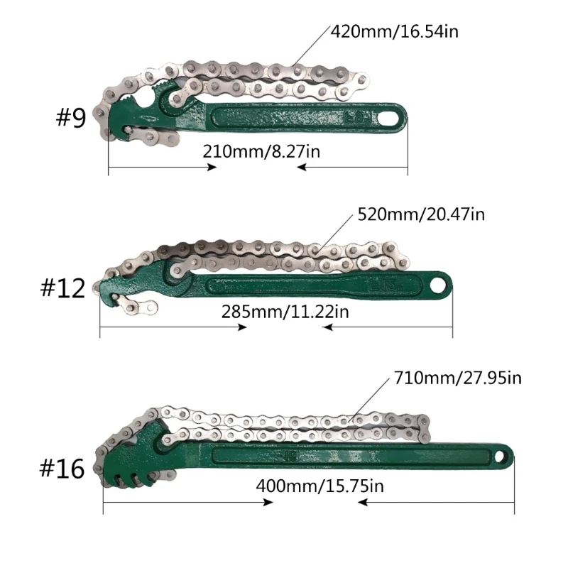 Automobile Tool Universals Chain Oil Filter Wrench Belt Wrench Oil Filter Pullers Straps Spanners Chain Wrench Straps Opener