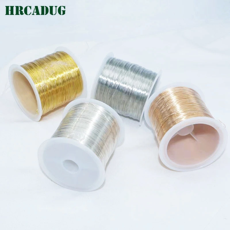 

100 Meters/Roll Copper Wires 18K Gold Plated Brass Metal Wire For DIY Jewelry Making Beading Materials And Supplies Wholesale