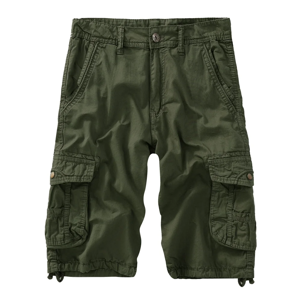 Mens Military Cargo Shorts 2024 Brand New Army Camouflage Shorts Men Cotton Loose Work Casual Short Pants No Belt