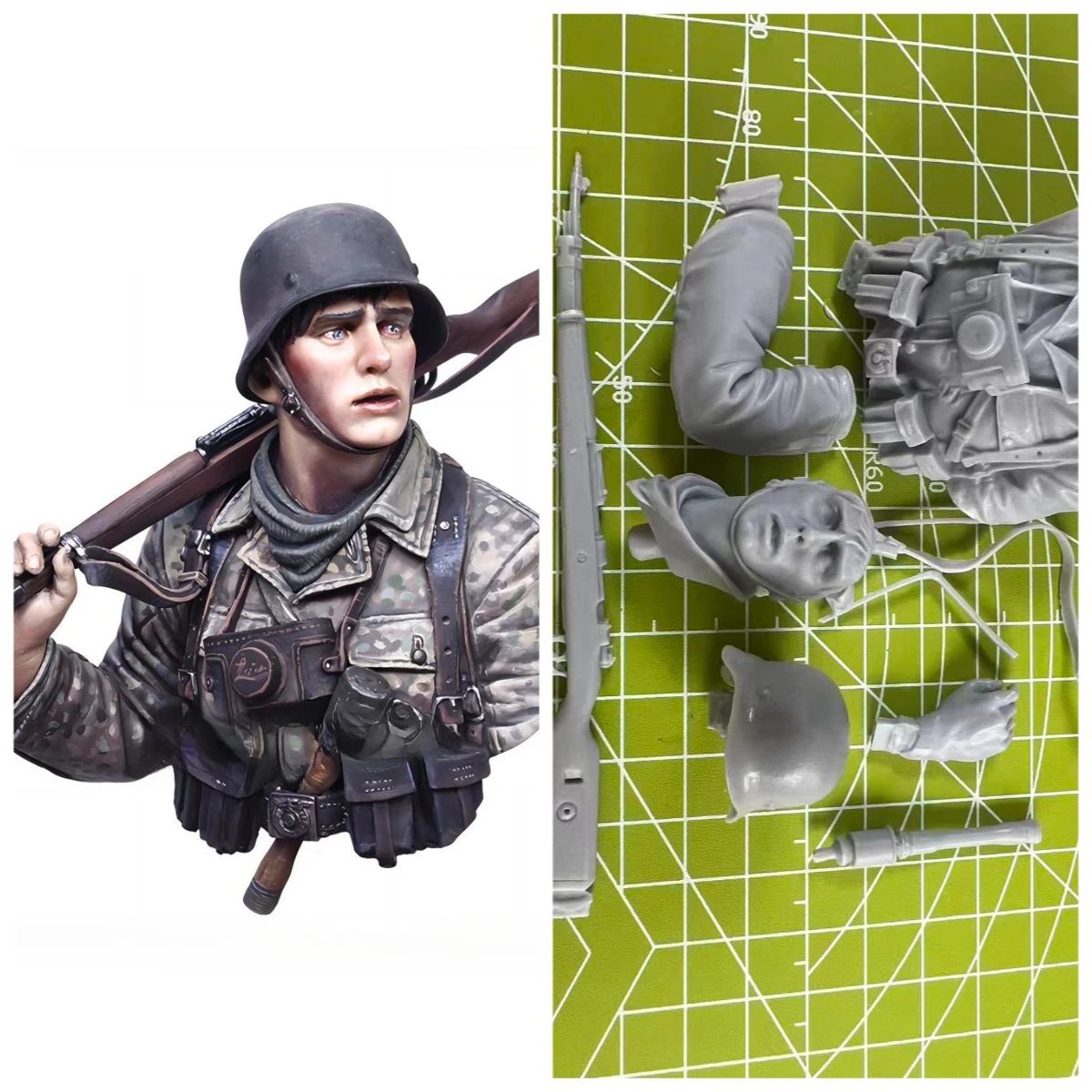 

1/10 SOLDIER WWII Resin Model Figure Bust Military Themes Unassembled and Unpainted Kit