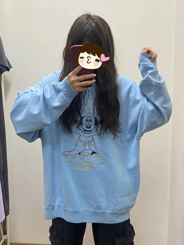 

Autumn New Arrival Pure Original MU 2025 Women's round Neck Cartoon Print Casual Sweatshirt Versatile Comfortable Fit Hoodie