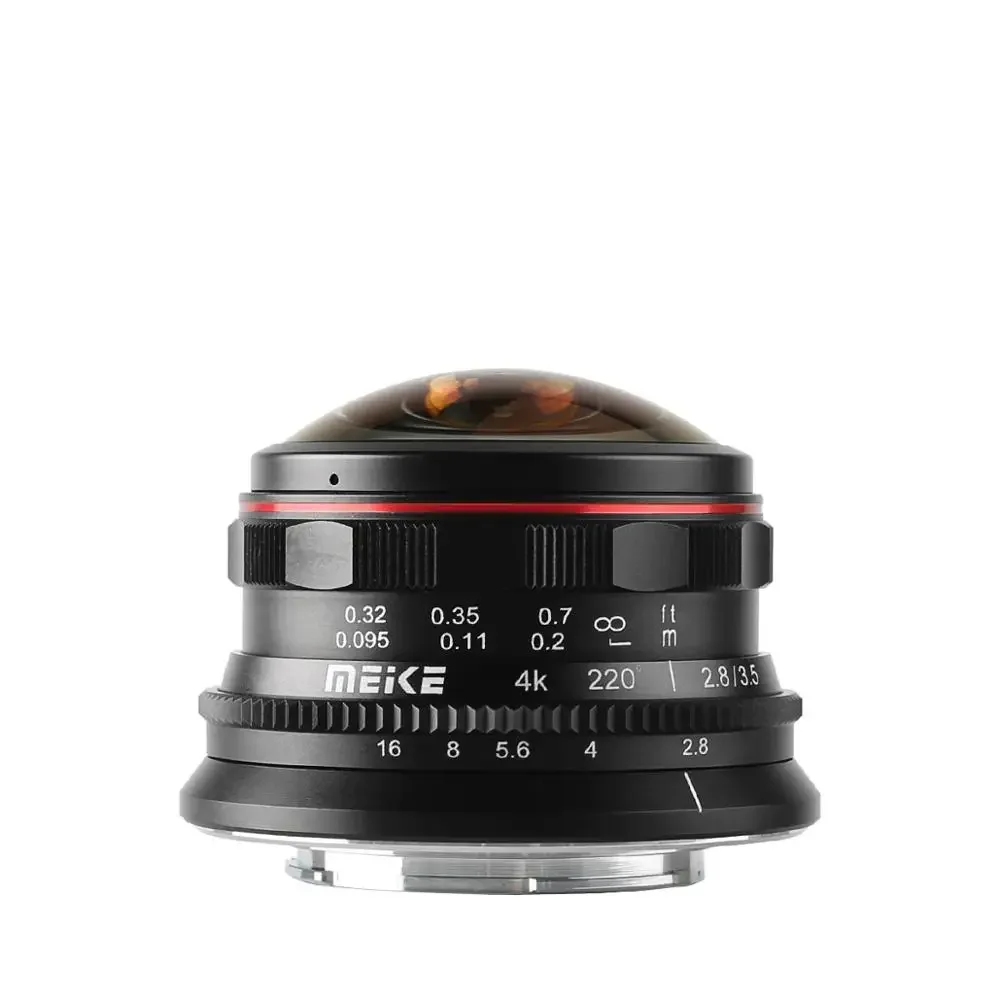 Lente ojo de pez de enfoque manual gran angular Meike de 3,5 mm F2.8 para montura M4/3 MFT como Olympus Panasonic Lumix GH5 OM-1 GH6