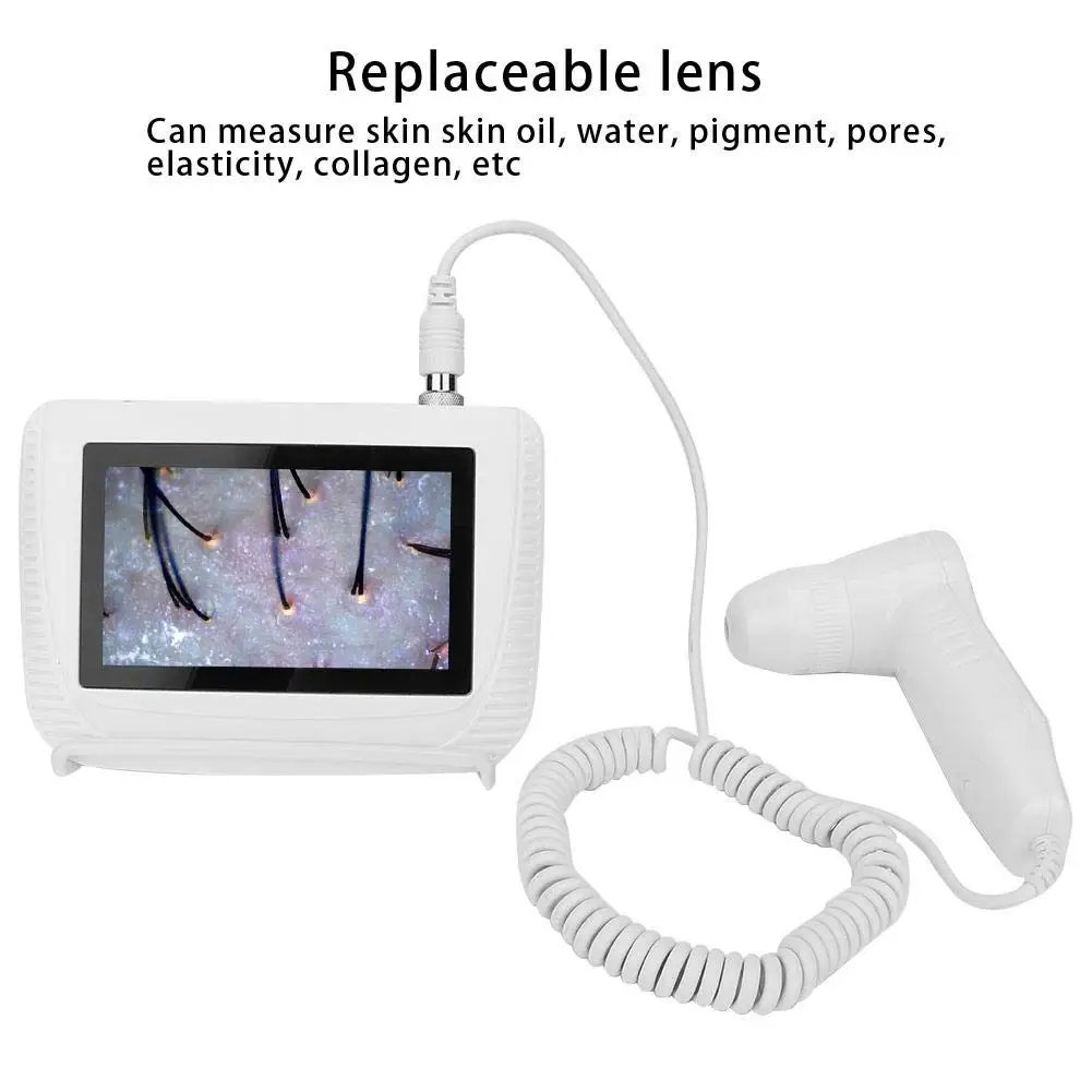 5 بوصة الجلد محلل الشعر شاشة LCD الرقمية تشخيص الجلد الماسح الضوئي الوجه فروة الرأس الشعر بصيلات النفط الرطوبة الرعاية الكاشف #4