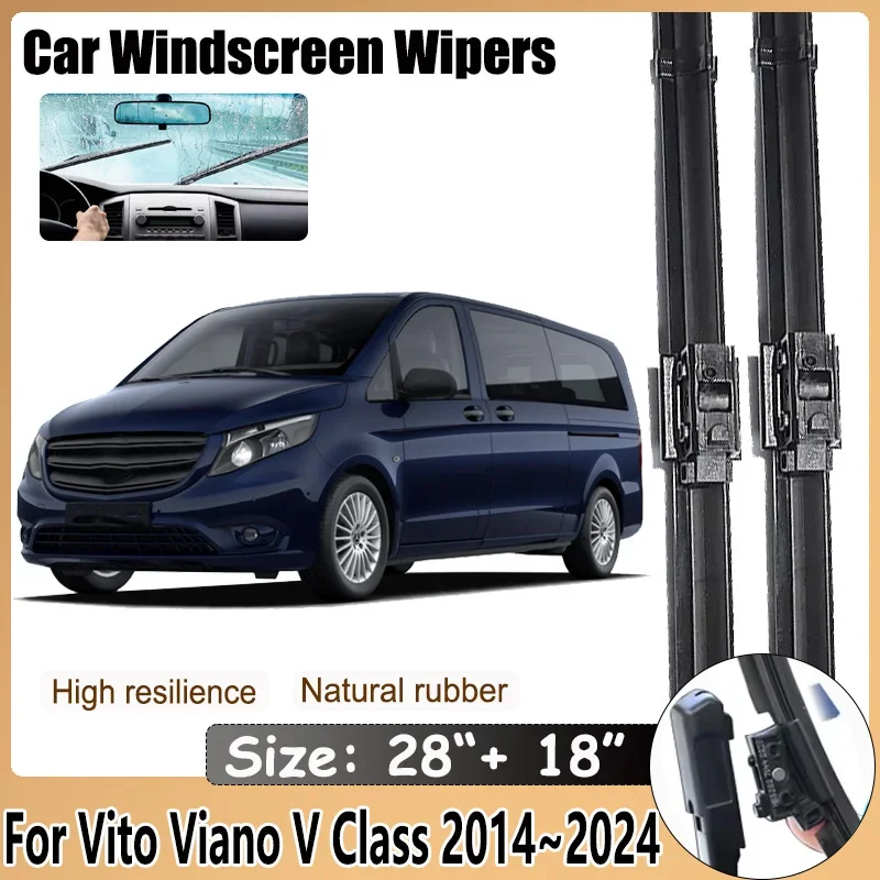 

Car Front Windshield Wiper For Mercedes Benz Vito Viano V Class W447 2014~2024 Cleaning Window Windscreen Brushes Accessories