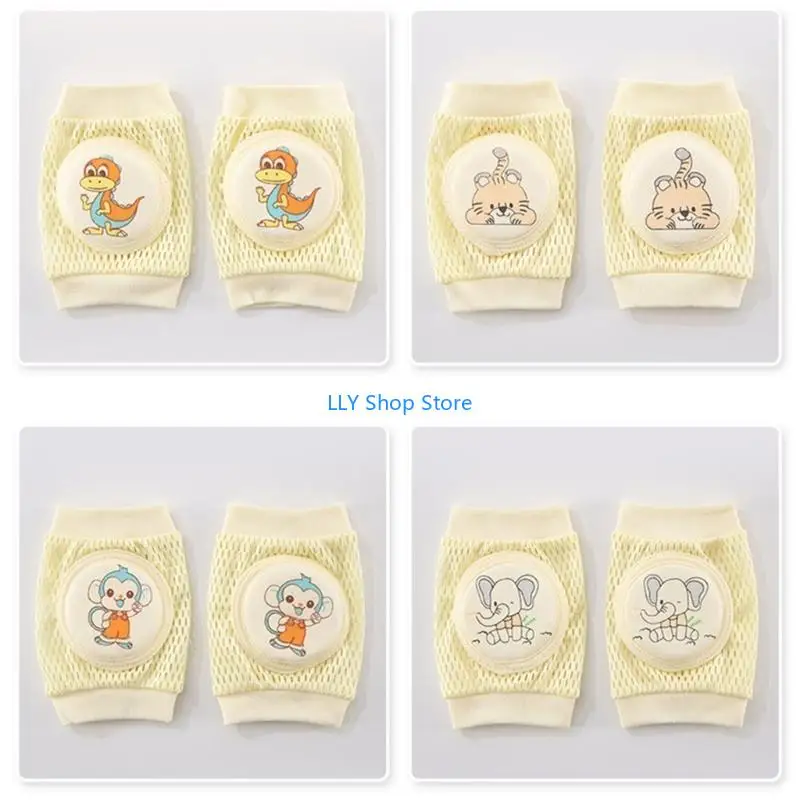 T8UD 幼児厚い膝パッド漫画ベビー膝プロテクター弾性安全ニーパッド