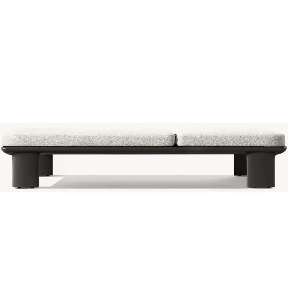 เตียงกลางแจ้ง เฟอร์นิเจอร์อลูมิเนียมอัลลอยด์ ระดับโรงแรมห้าดาว ริมทะเล สระว่ายน้ำ ระเบียง ห้องตัวอย่าง เก้าอี้พักผ่อนโลหะ