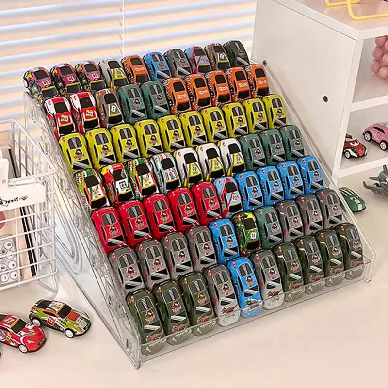 Alloy model car storage box 1 64 Hot Wheels multi-meka shelf ladder transparent multi-layer display