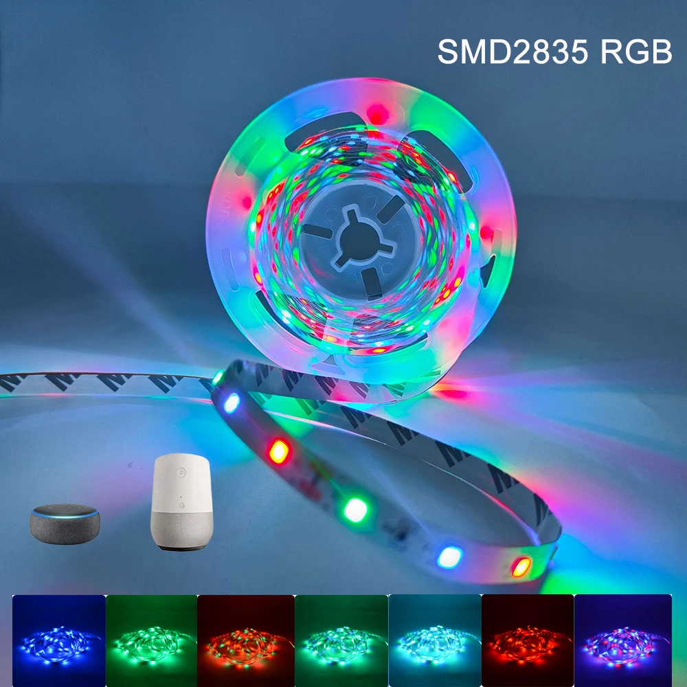 5M 2835 LED Strip Light Bluetooth RGB Lights Flexible LED Lamp Tape Ribbon TV Desktop Screen BackLight Diode Tape