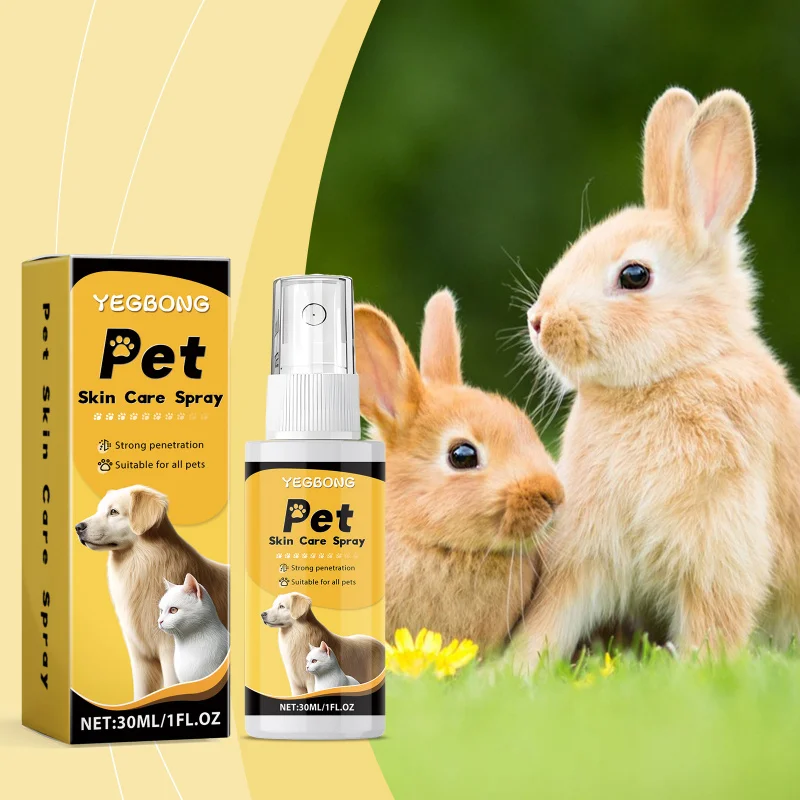 

Pet Skin Care Spray for Cats Dogs Relieves Itching Redness Dryness Moisturizes Soothes Supports Skin Recovery Fast Absorption