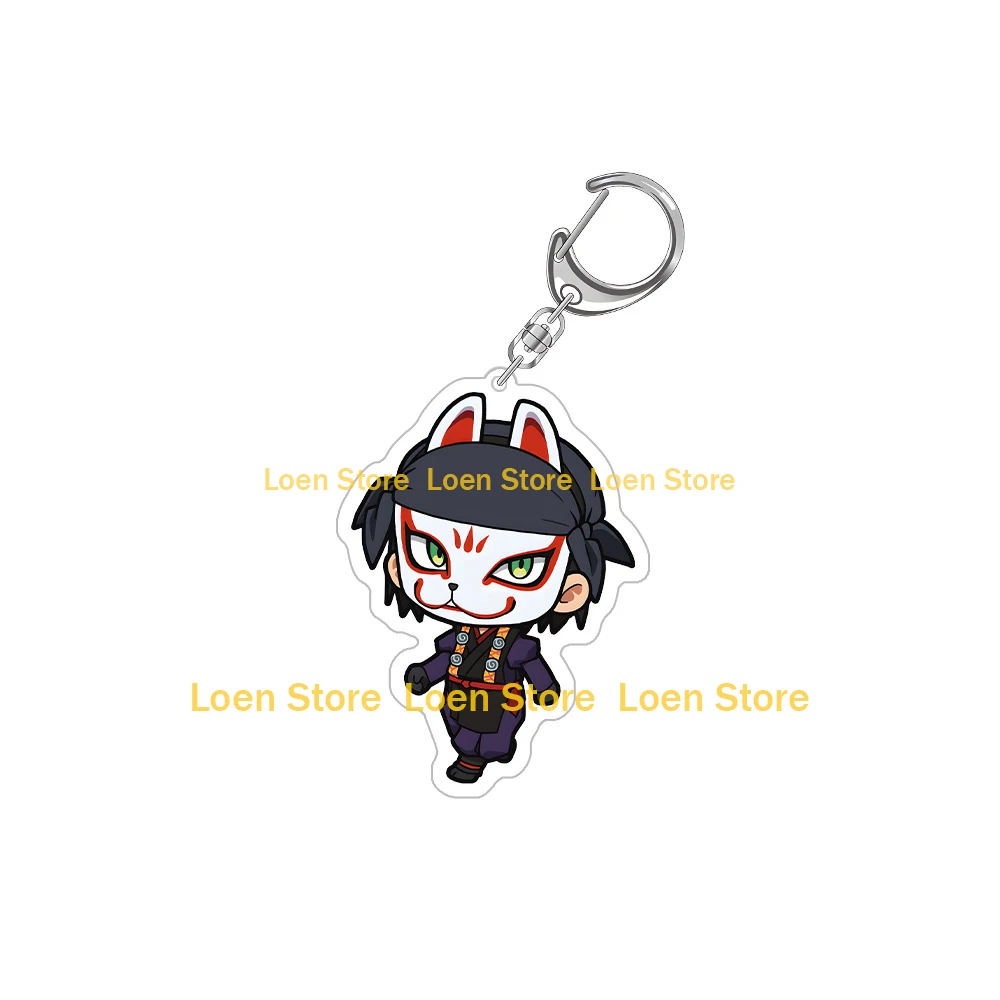 The Elusive Samurai Hojo Tokiyuki Mochizuki Ayako Shizuku Suwa Yorishige Sasaki Mima Chibi أنيمي سلسلة مفاتيح مصنوعة من الأكريليك حقيبة قلادة #5