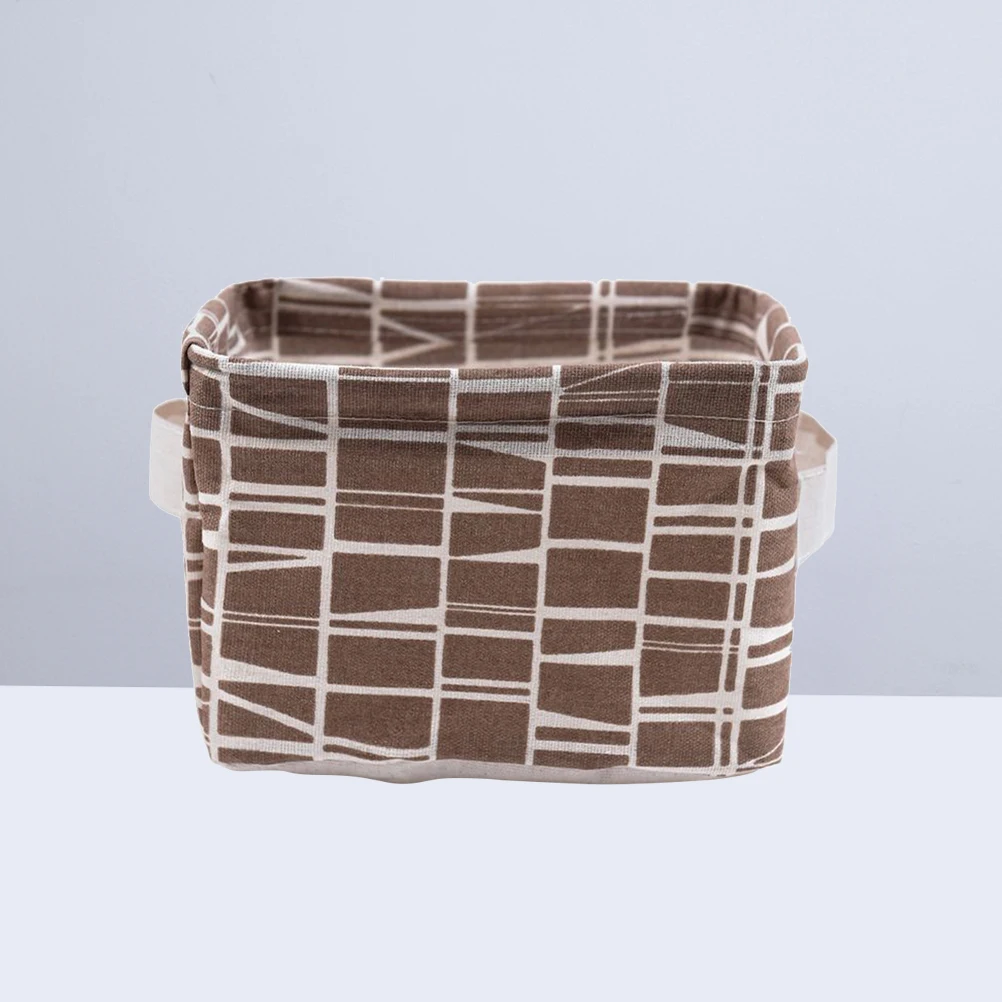 

Cotton Linen Storage Basket Large Capacity Foldable Portable Eco Friendly Sturdy Neutral Color Toy Book DVD Grocery Clothes