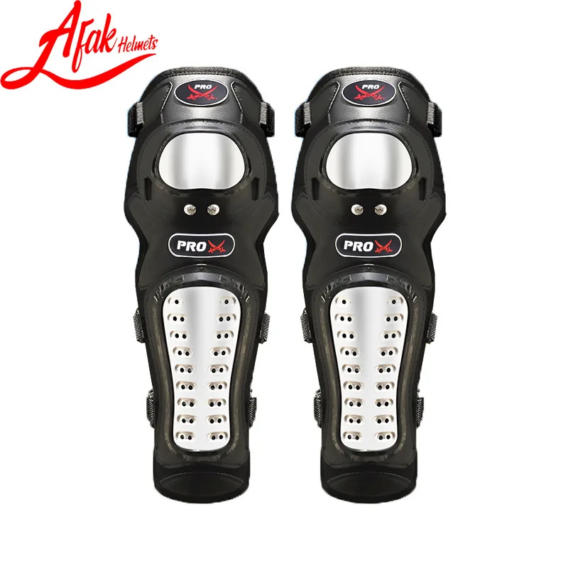 ชุดอุปกรณ์ป้องกันสำหรับขี่มอเตอร์ไซค์ สนับเข่า สนับศอก สี่ชิ้น ทำจากสแตนเลส ป้องกันการล้ม สำหรับขี่จักรยานและออฟโรด