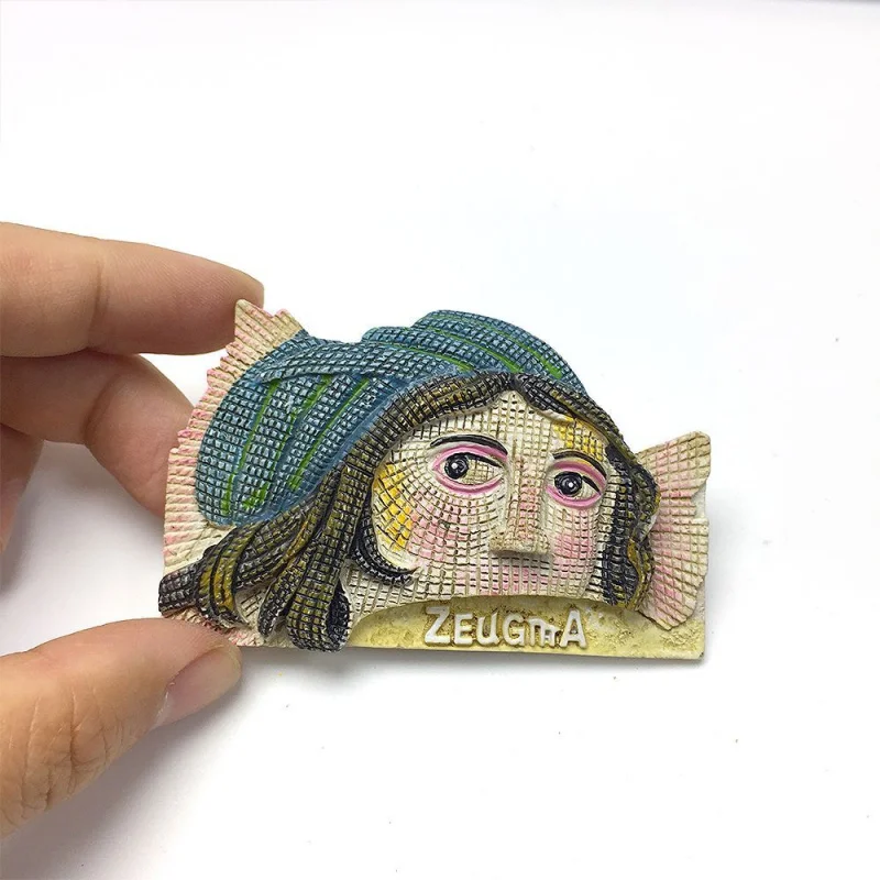 

Turkish Zewuma Personalized Creative Colorful Small Stone Collage Local Indigenous Portrait Mural Magnetic Fridge Magnet