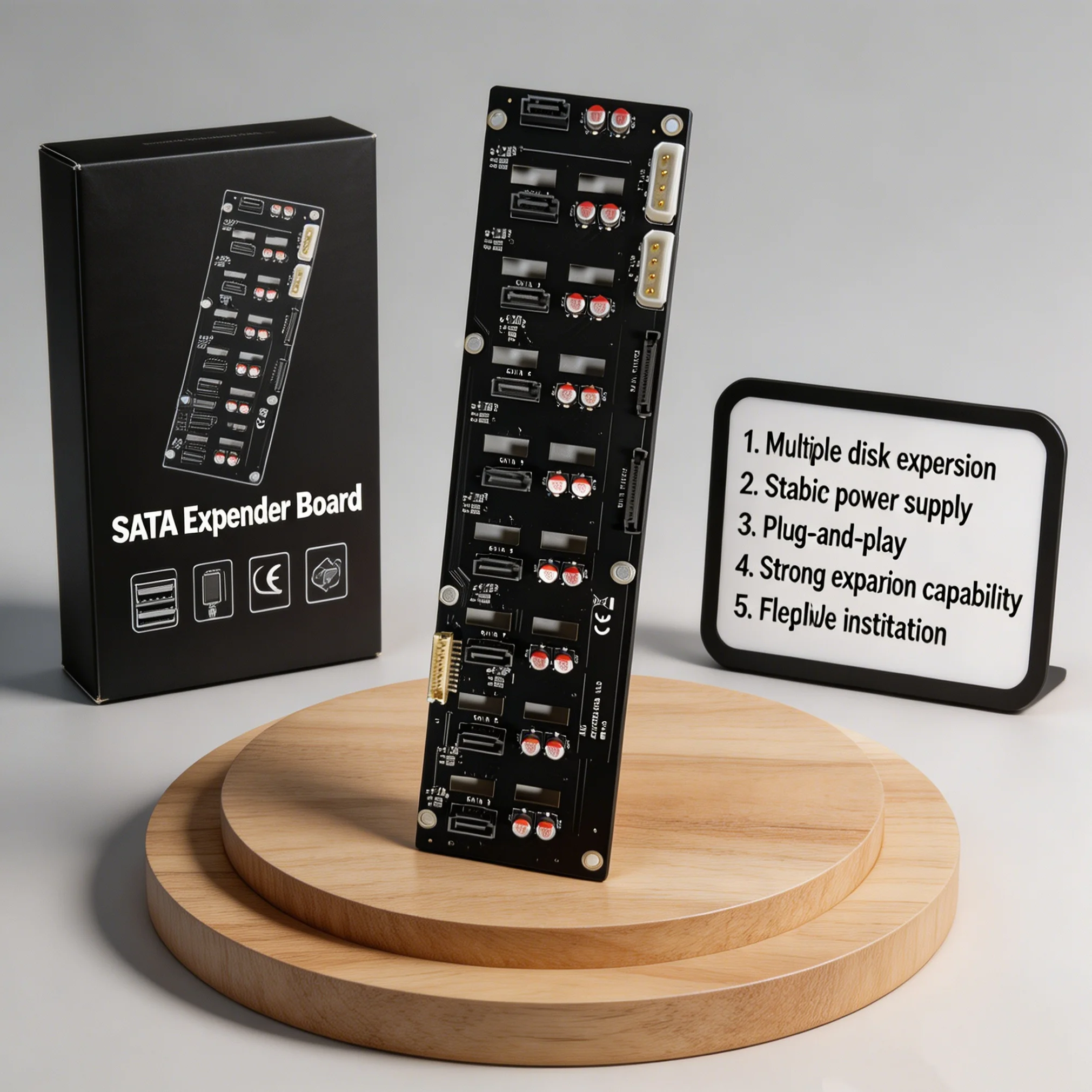 

12 Gbps 9 Bay SATA Hard Drive Backplane 3.5" HDD SSD Expansion Board for Server/NAS/Storage Chassis Hot Swap Power Board