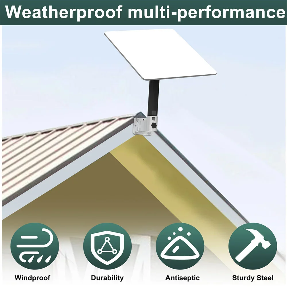 Imagem -04 - Suporte de Antena de Satélite Starlink Kit de Montagem de Internet Suporte de Montagem de Parede Curto Furos de Bloqueio e Parafusos