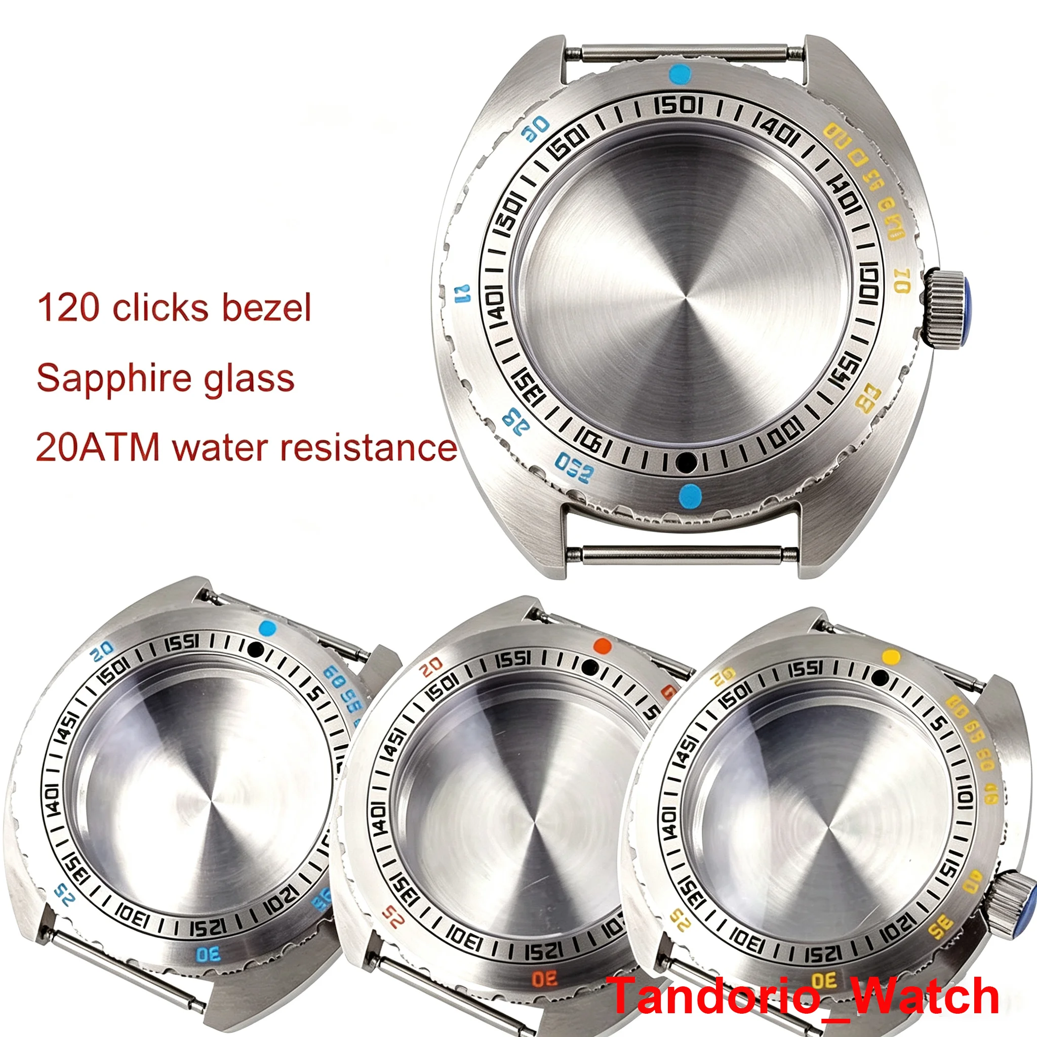 42mm Stainless Steel Abalone Watch Case For NH35 NH36 PT5000 Miyota 8215 200M Waterproof 120 Clicks Diver Case Sapphire Glass