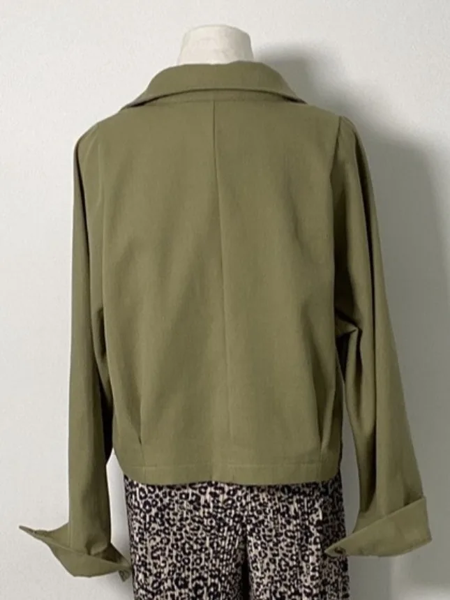 Or หลวม Workwear ลําลอง Jaet ผู้หญิงฤดูใบไม้ผลิฤดูใบไม้ร่วง Faion Retro คอยาว Sve ปุ่มด้านบน Pure สีเดินทาง Sle