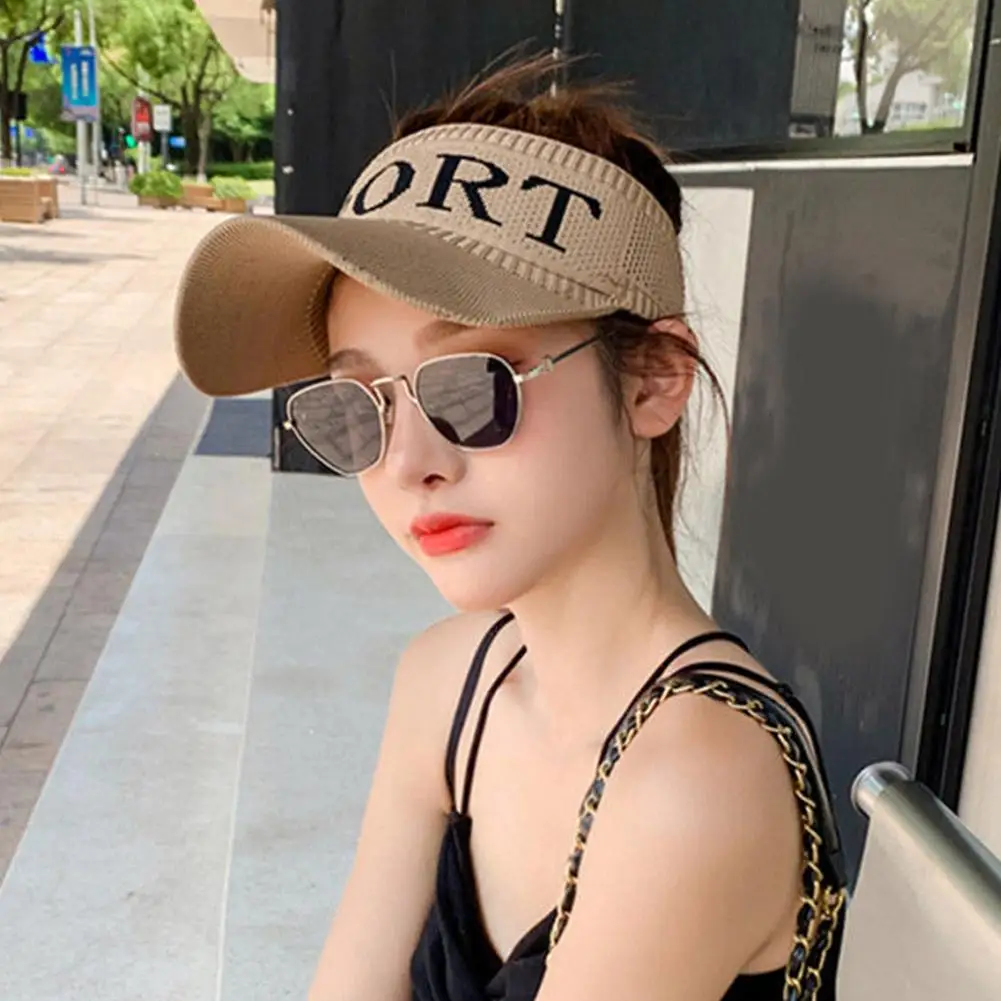 Sun Hat Women Baseball Cap Summer White Sun-Proof Caps Empty Visors Seaside Outdoor Sport Tennis Golf Hat