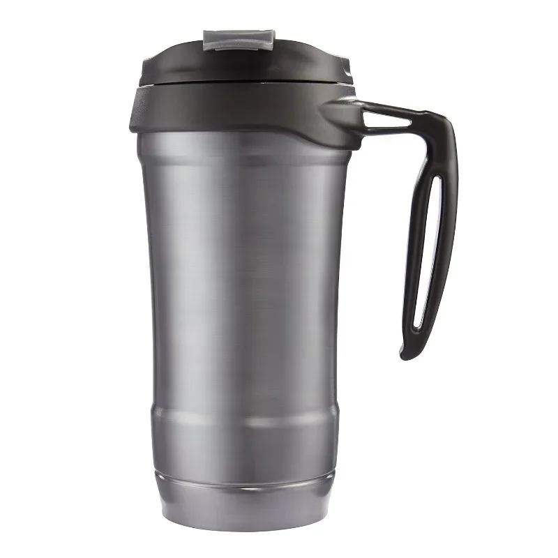 Hero Stainless Steel Travel Mug with Handle, 18 oz., Black