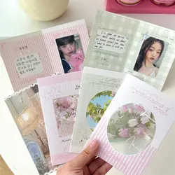 20/100 Pcs Spring/Summer Limited Half Fold Card Issue Romantic Packaging Decoration Atmosphere Folded Greeting Card