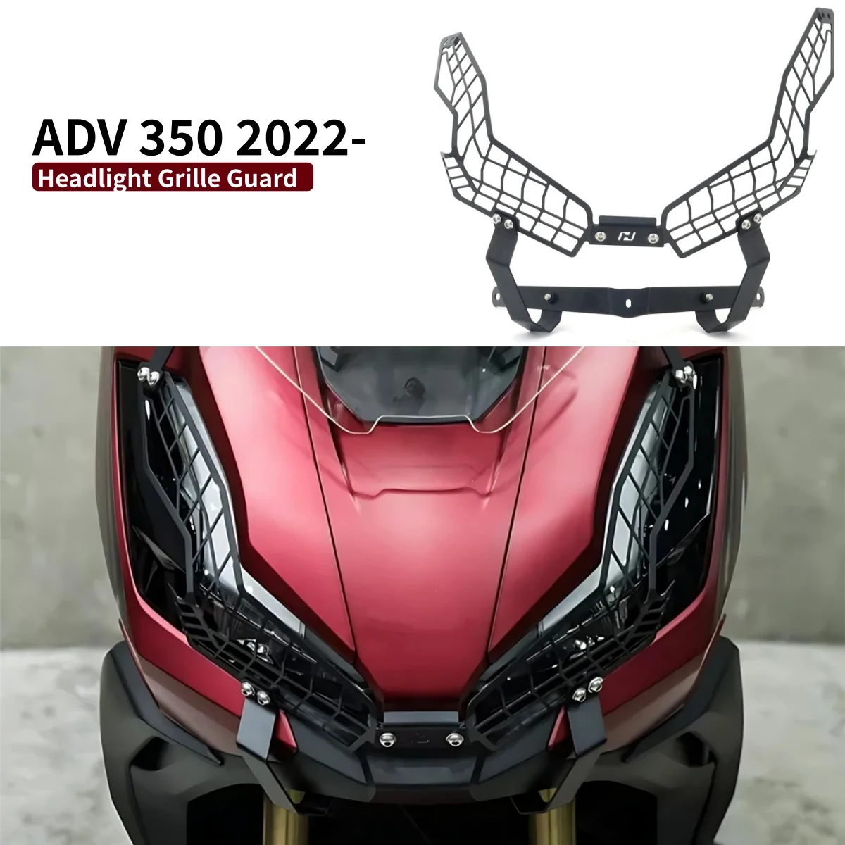 

For Honda ADV350 ADV 350 2022-2024 Motorcycle Headlight Protector Head Light Grille Protective Cover Headlamp Mesh Gril Guard