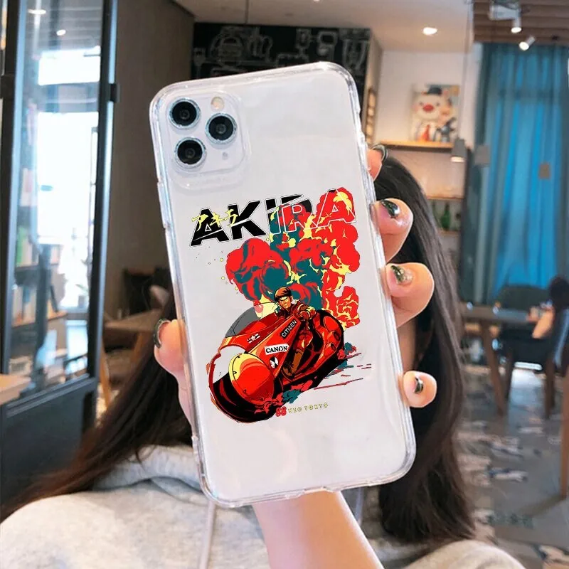 Akira Manga Anime Soft Clear Silicone Phone Case for iPhone 14 13 12 11 Pro Max MiNi 7 8 Plus X XS XR iPhone Cover Funda Coque