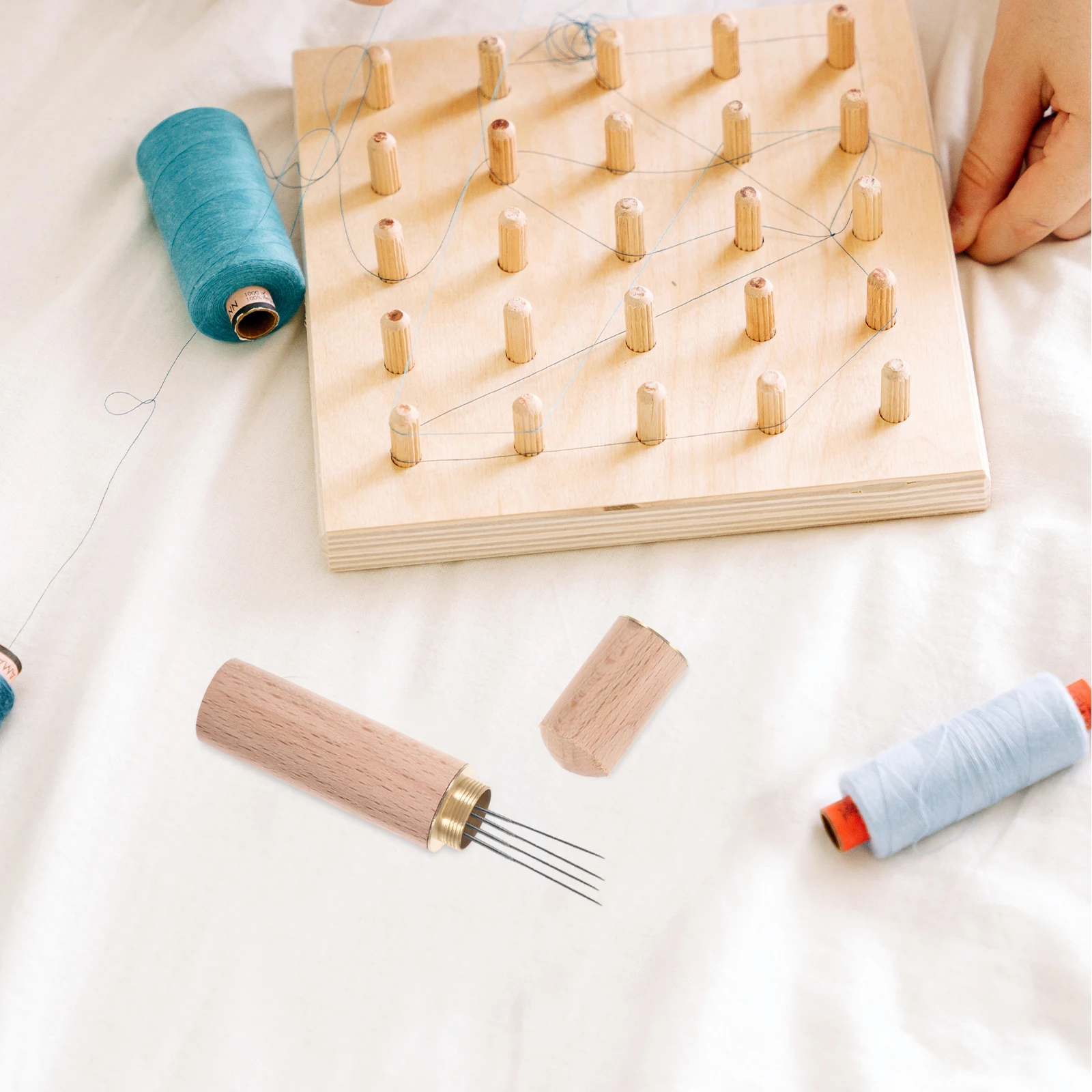 

2pcs Wooden Toothpick Canisters Storage Containers For Home Restaurant Fast Food Shop Use Needle Thread Organizer Small Sundries