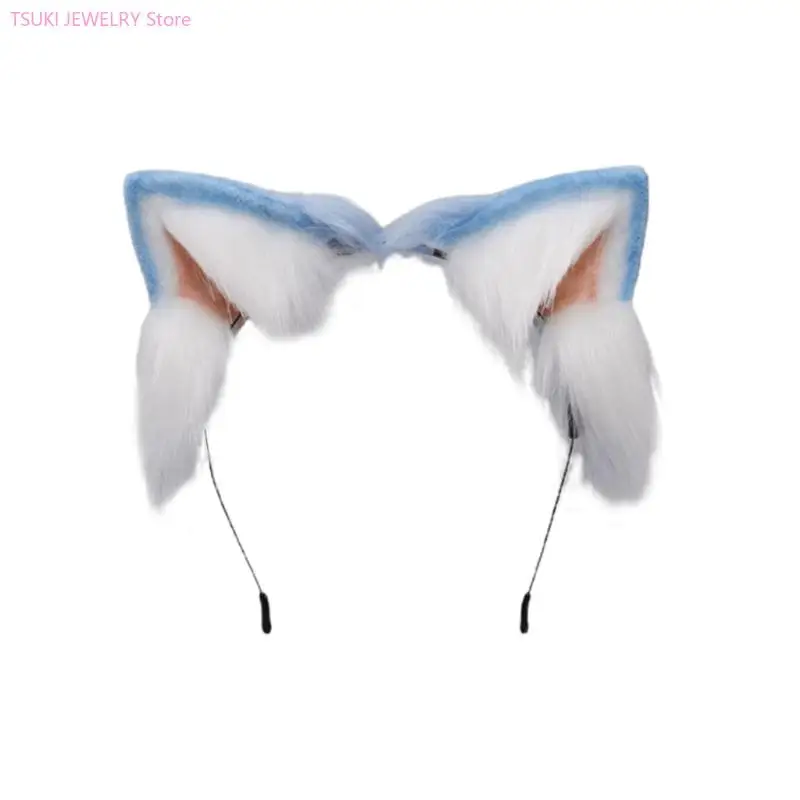 62ke Plush Headwear Ears Setas festa cosplay para Halloween