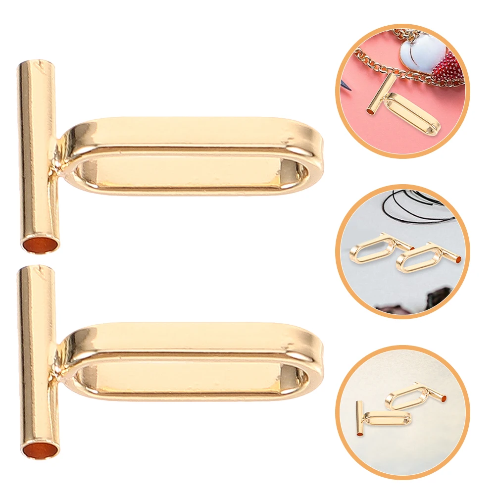 

2Pcs Brooch Pin Pendant DIY Brooch Accessory Jewelry Supplies Horizontal Accessories Stainless Steel Craft Parts