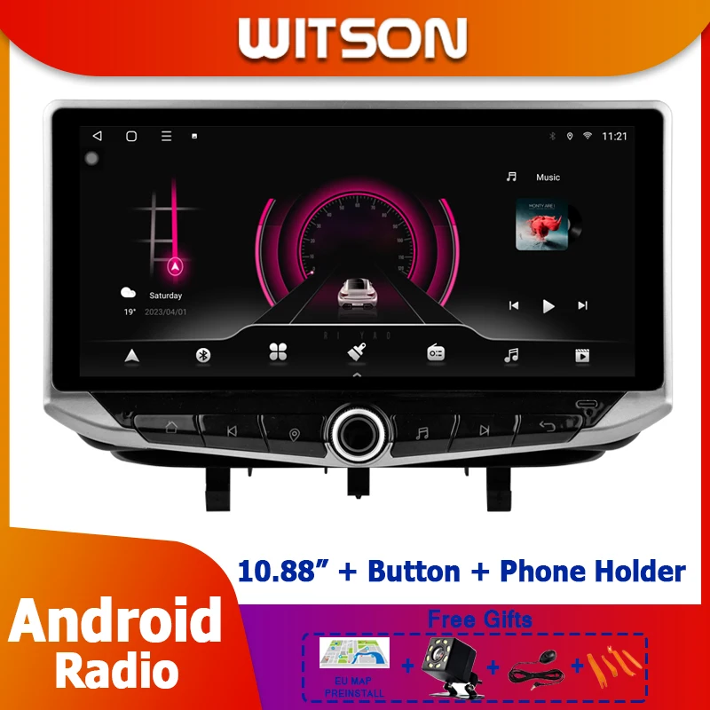 WITSON Car Radio GPS Audio For Opel Meriva B 2009 - 2014 Multimedia Player 10.88 inch Screen button Phone Holder WIFI BT CarPlay