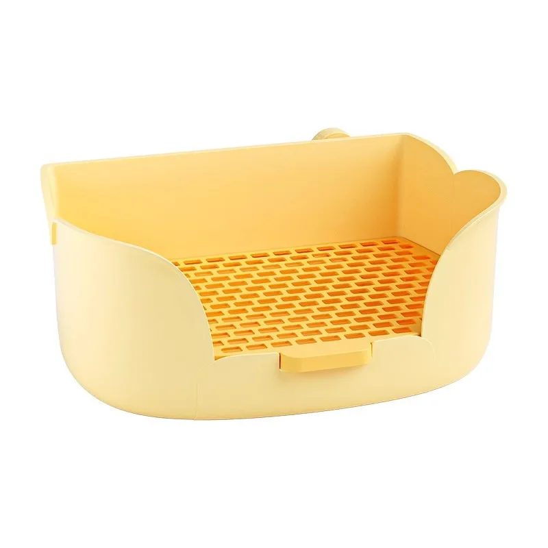 

Large Tulip Rabbit & Chinchilla Litter Box with High Sides, Buckle Fix Design Anti-Spill Easy To Clean Pet Toilet for Small Pets