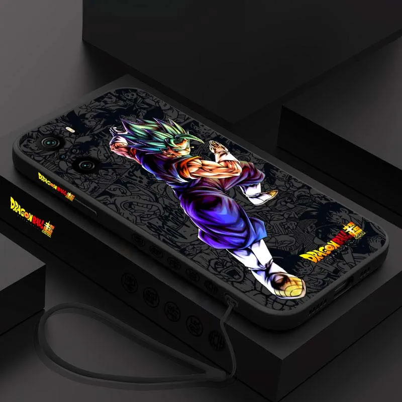 D-Dragon Ball Son Goku Cool Cover For Xiaomi Redmi Note 14 13 12 11 10 9 8 Pro Plus 4G 5G Liquid Left Rope Phone case