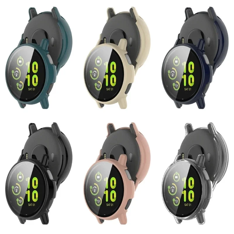 Schutzhülle aus gehärtetem Glas für Garmin vivo active 5 active 5 Smart Watch Schutzhülle Stoßstangen schale
