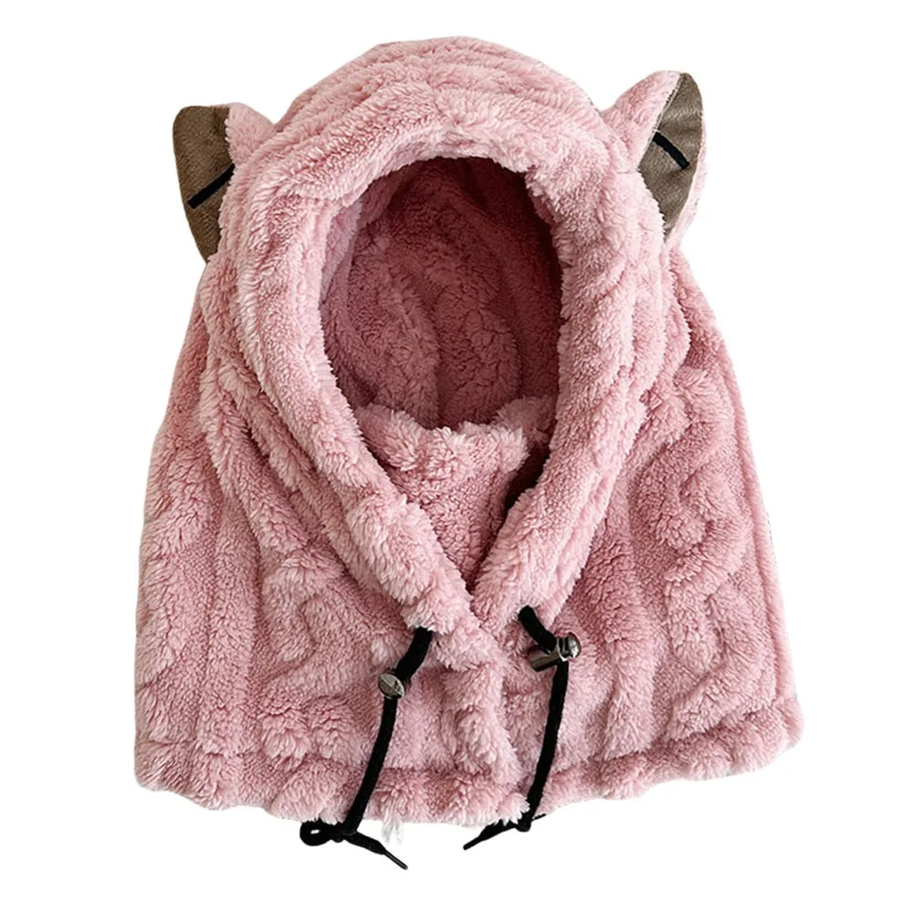 

Casual Winter Warm Hat Windproof Cat Ear Ear Protection Hat Neck Warmer Thickened Beanies Cap Outdoor
