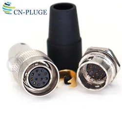 HR10A-10P-12S/HR10A-10R-12P Connector 12 Pin Plug And Socket, Industrial Camera Plug