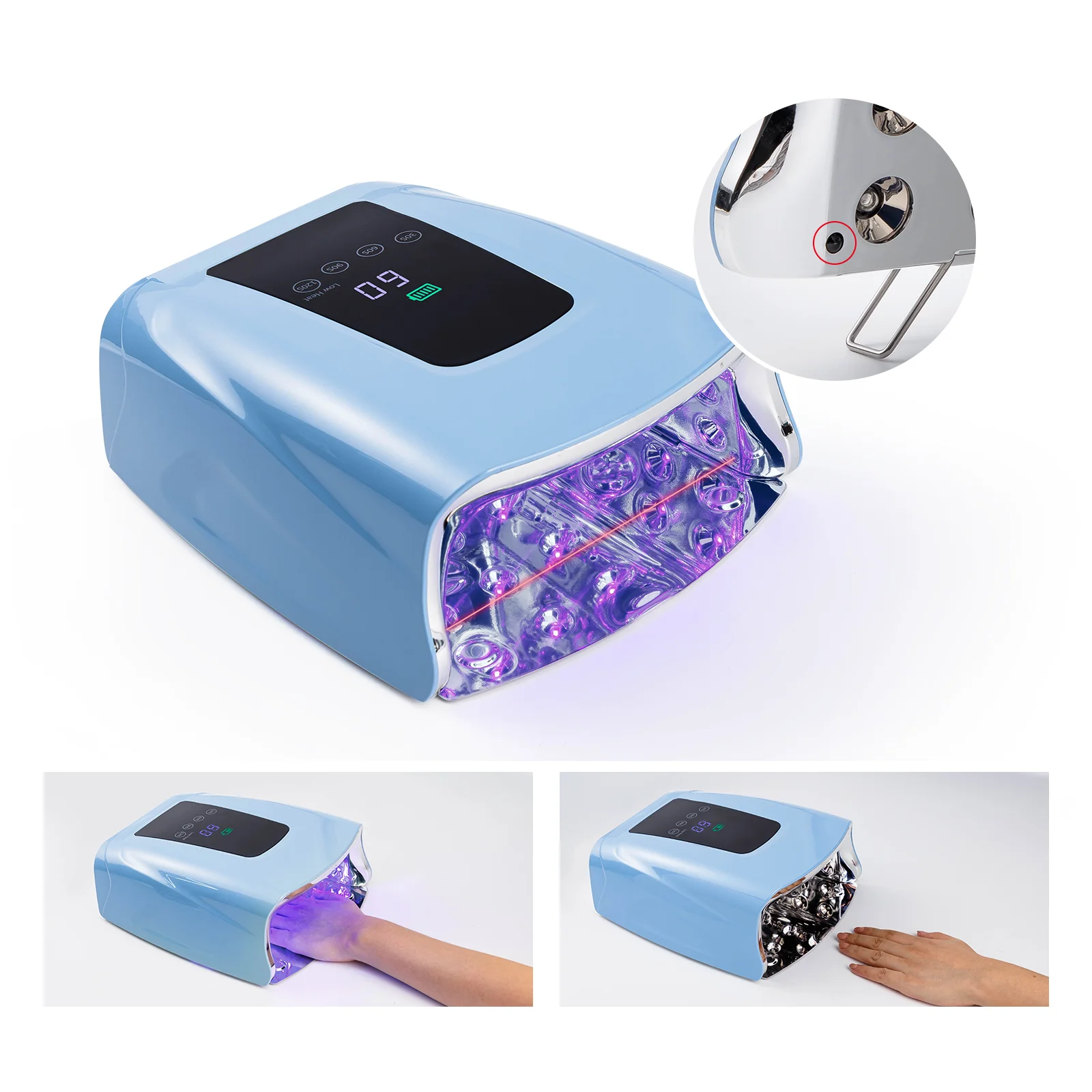 86W Portable Rechargeable Wireless UV Led Lamp Acrylic Gel Fast Dry Manicure Machine Beauty Salon Nail Dryer Light