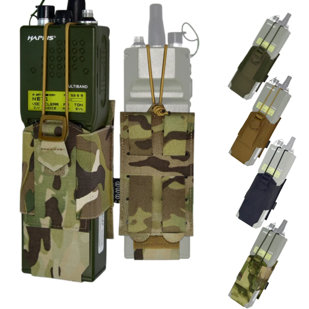 Pochette de rangement tactique Compatible Molle à hauteur réglable pour appareils radio de grande taille, pochette à outils Molle