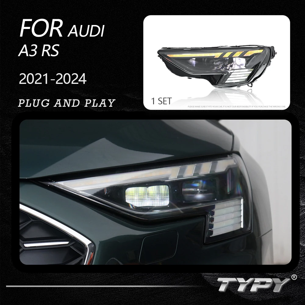 

TYPY Dynamic Signal Head Lamp Automotive Accessories Upgrade Modified New LED For Audi A3 RS 2021-2024 Headlights